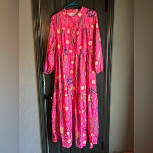 Floral Pink Maxi Dress